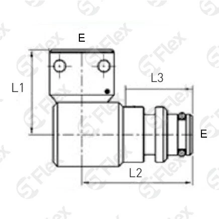 Угловой 90°, поворотный, STECK, проходной (н-м)