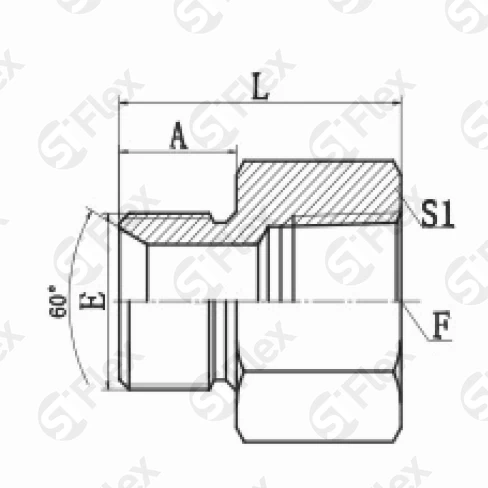 Прямой, BSP 60°—Резьба Z (NPT) внутренняя, ввертной (ш-г)