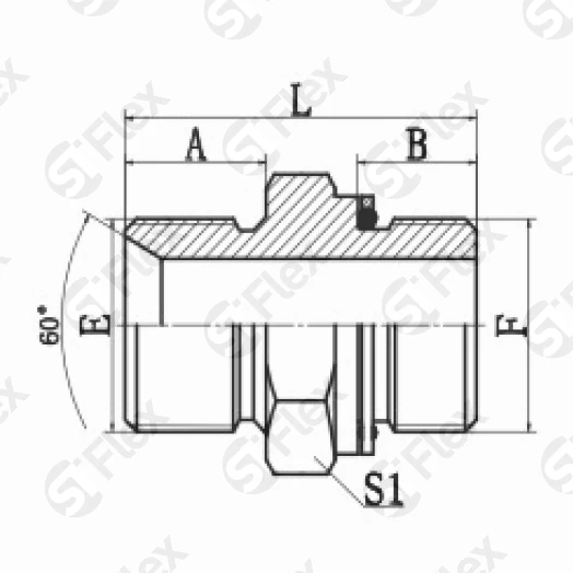 Прямой, BSP 60°—Резьба М (Metric), ввертной (ш-ш.к.)