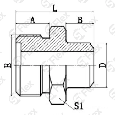 Прямой, ORFS Метрический—Соединение приварное  (ш-п)
