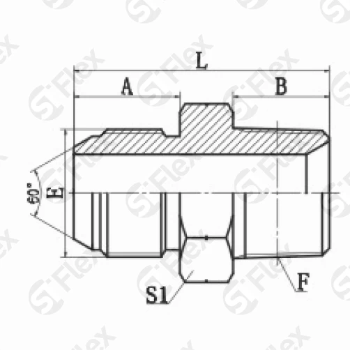 Прямой, JIS 60° BSP Toyota—Резьба R (BSPT), ввертной (ш-ш)