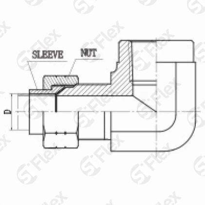 Угловой 90°, JIC 74°—Резьба Z (NPT), ввертной (ш-г)