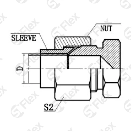 Заглушка-штуцер, DKI 74°