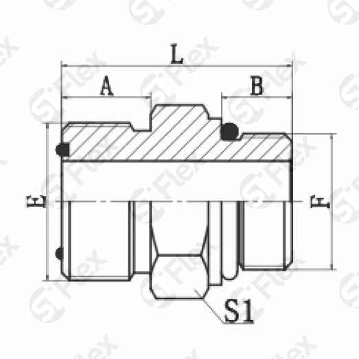 Прямой, ORFS—Резьба М (Metric), ввертной (ш-ш.к.)