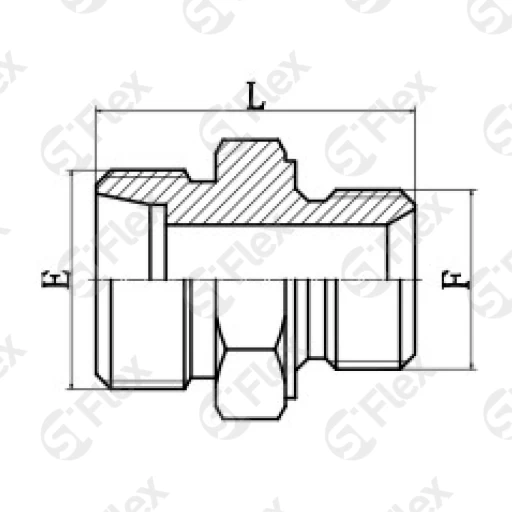 Прямой, DKO-L/S 24°—Соединение DK/DKM, проходной (ш-ш)