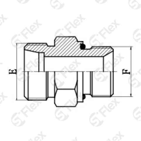 Прямой, DKO-L/S 24°—Резьба G (BSPP), ED - уплотнение, ввертной (ш-ш)