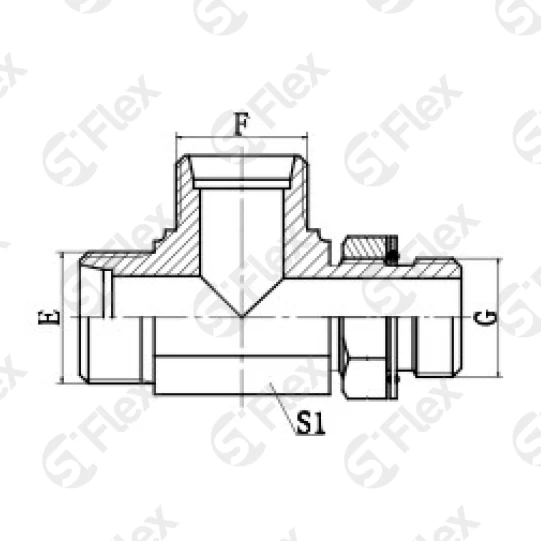 Т-образный, DKO-L/S 24°—Резьба G (BSPP) регулируемая (ш-ш-ш.к.)