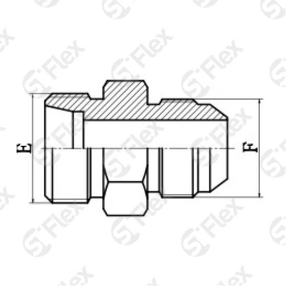 Прямой, DKO-L/S 24°—Соединение JIC 74°, проходной (ш-ш)