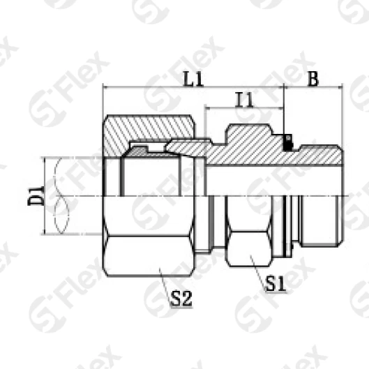 Прямой, DKO-L/S 24°—Резьба G (BSPP), ввертной (ш-ш.к.)