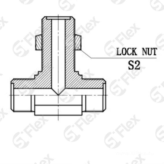 Т-образный, ORFS Метрический, переборочный (ш-шп-ш)