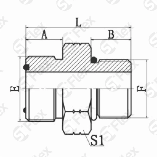 Прямой, ORFS—Резьба UN (UNF), ввертной (ш-ш.к.)