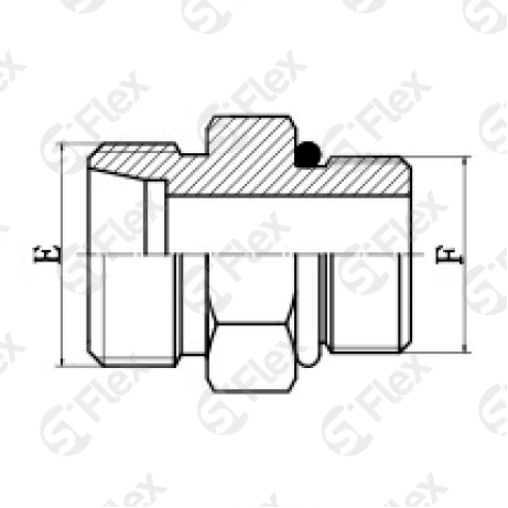 Прямой, DKO-L/S 24°—Резьба UN (UNF), ввертной (ш-ш.к.)
