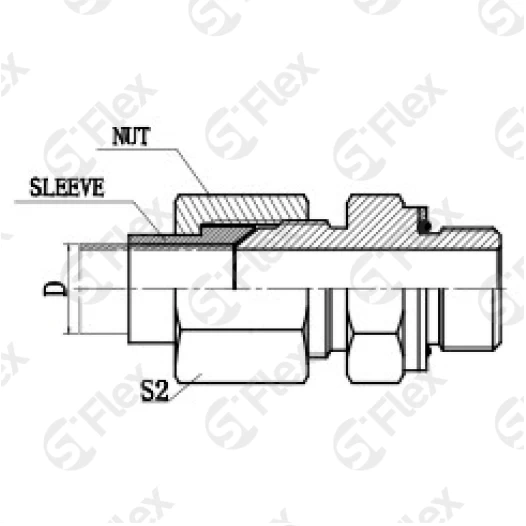 Прямой, DKI 74°—Резьба М (Metric), ввертной (ш-ш.к)