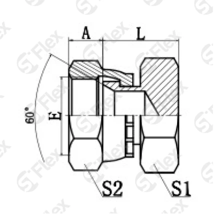 Заглушка-гайка, JIS 60° Komatsu