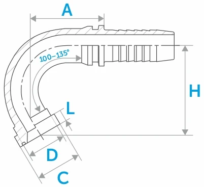 Фланец SF Cat 105°-135° (multifit)