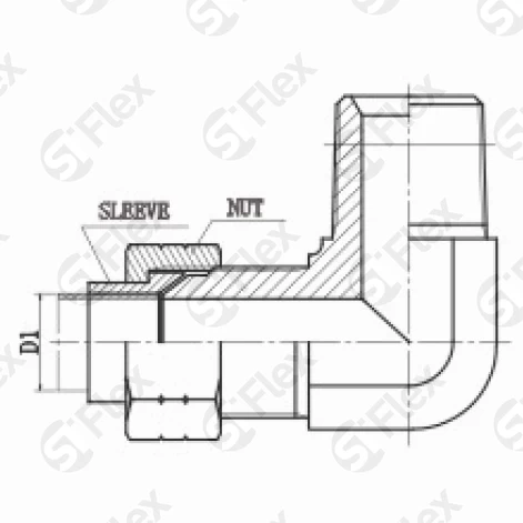 Угловой 90°, JIC 74°—Резьба Z (NPT), ввертной (ш-ш)