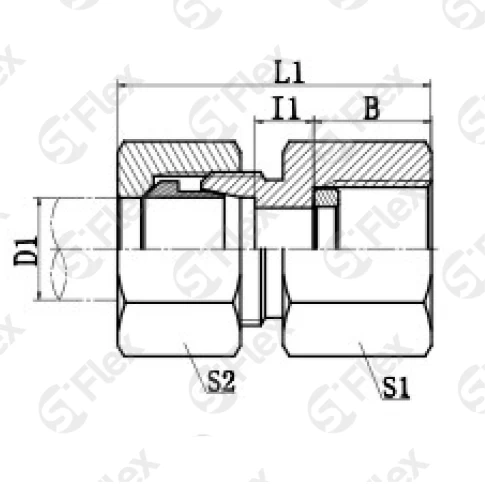 Прямой, DKO-L/S 24°—Резьба G (BSPP), для подключения манометра (ш-г.к.)