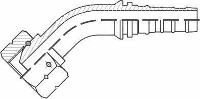 Фитинг BSP 45° ниппель-конус 60° (Interlock)