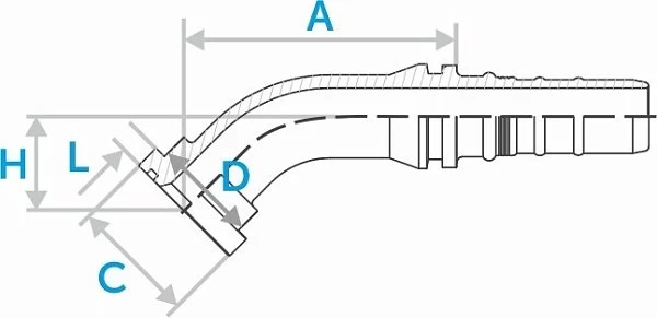 Фланец SF Terex 45° (Interlock)