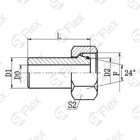 Прямой, DKO-L/S 24°, Соединение приварное (г-п)