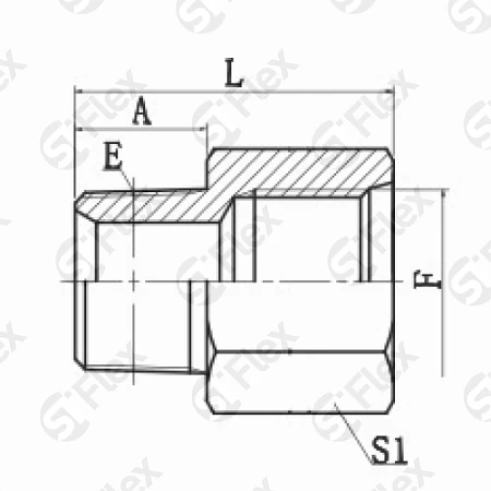 Прямой, NPT—Резьба UN (UNF), ввертной (ш-г)