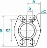 Скоба (прижимная) полуфланец (разъемная) STFS SFS 6000 psi, код 62