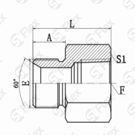 Прямой, BSP 60°—Резьба Z (NPT) внутренняя, ввертной (ш-г)
