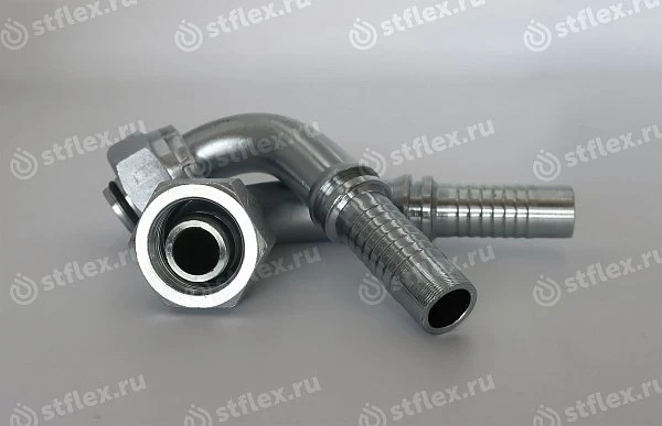 Фитинг-гайка DKOS 90° ниппель-конус 24° с уплотнительным кольцом