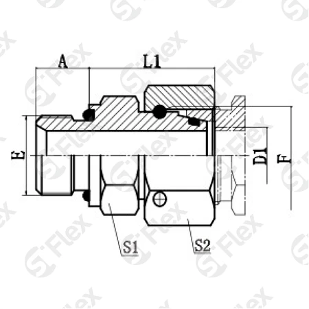 Прямой, DKO-L/S 24°—Резьба G (BSPP), ED - уплотнение, ввертной (ш.к.-г)