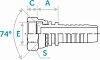 Фитинг JIC 74° Ниппель-конус