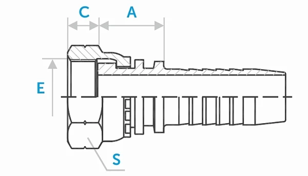 Фитинг BSP / BSPFS c плоским ниппелем