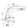Фитинг JIS 90° (Komatsu) ниппель-конус 60°