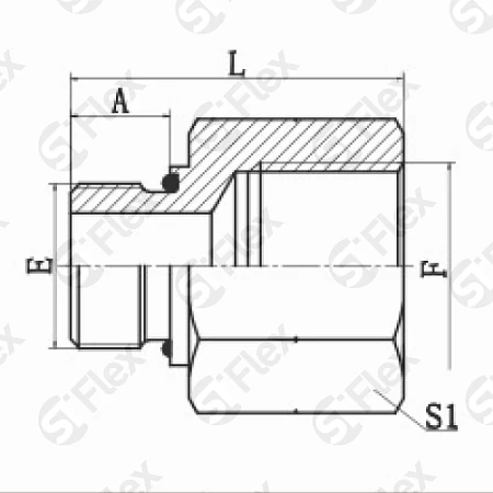 Прямой, BSP 60°—Резьба G (BSPP) внутренняя, ввертной (ш.к.-г)