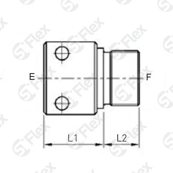 Прямой, STECK—Резьба М (Metric), проходной (м-ш)