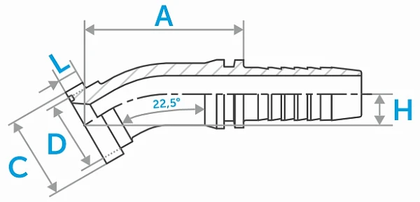 Фланец SF Cat 22,5° (multifit)