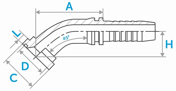 Фланец SF Cat 45° (multifit)