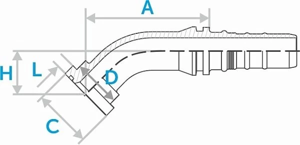 Фланец SF Cat 45° (Interlock)