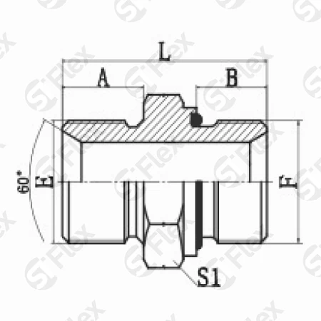 Прямой, BSP 60°—Резьба G (BSPP), ED - уплотнение, ввертной (ш-ш.к.)