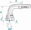 Фитинг BSP 90° ниппель-конус 60°