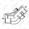 Угловой 45°, DKO-L/S 24°—Резьба G (BSPP) регулируемая (ш-ш.к.)