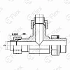 Т-образный, JIC 74°—Резьба G (BSPP) регулируемая (ш-ш-ш.к.)