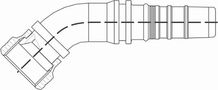 Фитинг JIC 45° ниппель-конус 74° (Interlock)