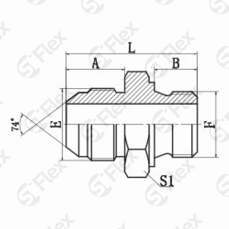 Прямой, JIC 74°—Резьба М (Metric), ввертной (ш-ш)