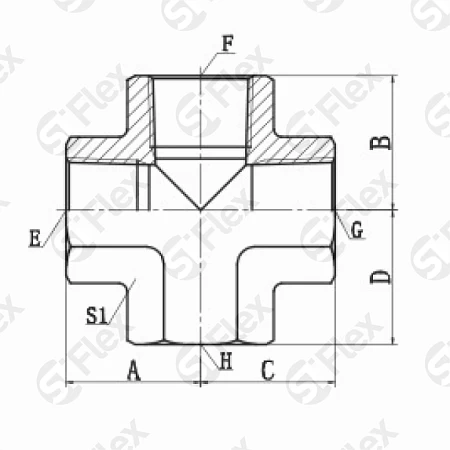 Х-образный, BSPT, проходной (г-г-г-г)