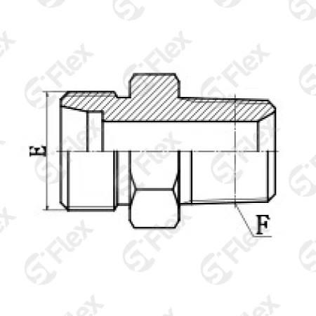 Прямой, DKO-L/S 24°—Резьба Z (NPT), ввертной (ш-ш)