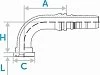 Фланец SFL 90° (Interlock)