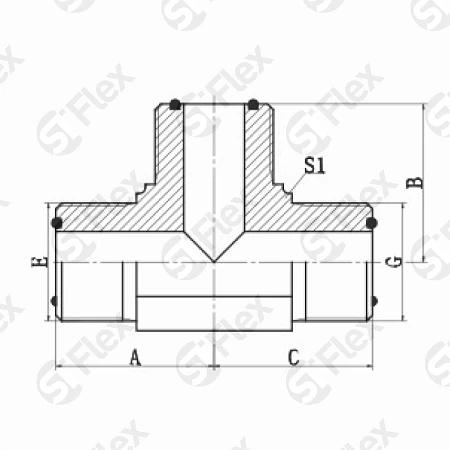 Т-образный, ORFS, проходной (ш-ш-ш)