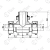 Т-образный, DKO-L/S 24°—Резьба UN (UNF) регулируемая (ш-ш.к-ш)