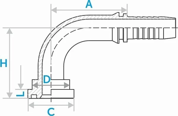 Фланец JIS 90° (SF Komatsu)