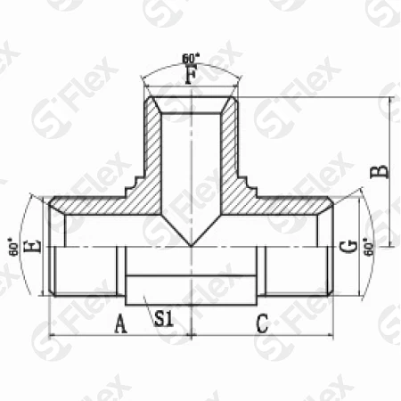 Т-образный, BSP 60°, проходной (ш-ш-ш)